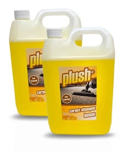 Carpet Shampoo Cleaner Deodoriser Lemon Fragrance 2 x 5L Containers Plush - Picture 1 of 12
