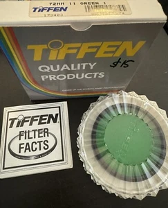 Tiffen 72mm 11 Green 1 Lens Filter USA - Picture 1 of 4