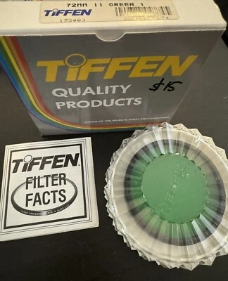 Tiffen 72mm 11 Green 1 Lens Filter USA - Image 1 of 4
