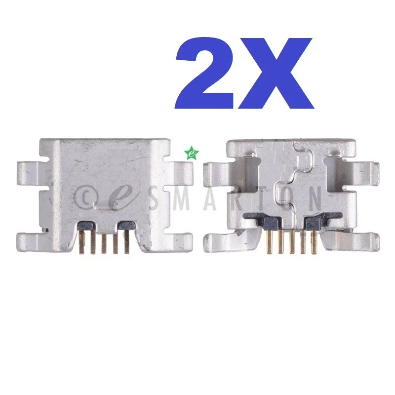 2X ZTE ZMAX Z970 Conector Dock Micro USB Cargador Puerto de Carga Puerto de Repuesto Foto 1 de 1
