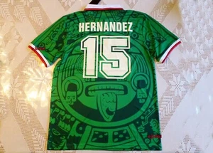 LUIS HERNANDEZ #15 Mexico 1998 NEW Home Jersey XL France America ABA SPORT S - Picture 1 of 5