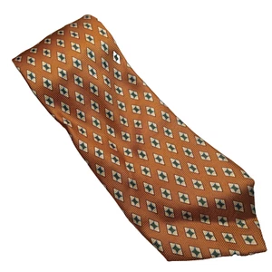 JOS A BANK Designer 100% Silk Tie Men's Orange Blue Necktie NEW 49.50 - Picture 1 of 2