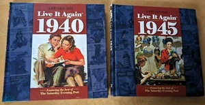 Live it Again 1940 & 1945 Good Old Days Saturday Evening Post Senior Gift 1940s - Imagen 1 de 5