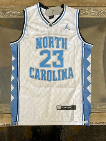 Michael Jordan Jersey NEW Mens Large White North Carolina Tar Heels Blue Cover