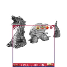 Gothic Drachen Figuren Fantasy Tier Drache Figuren Garten Dekor (weiß)