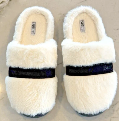 Zapatillas de piel sintética BORN deslizables rasguños piel blanca con suela dura negra sin cordones talla 7-8 Foto 1 de 4