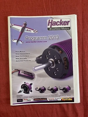 Hacker Brushless Motors 2013 Dealer Catalog Excellent Information Book - 200161 - Image 1 of 4
