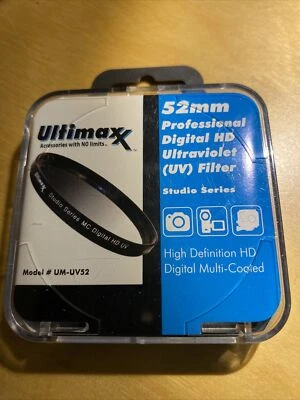 52mm Pro UV Ultraviolet HD Protector Filter for Canon Nikon Fujifilm Leica Sigma - Image 1 of 4