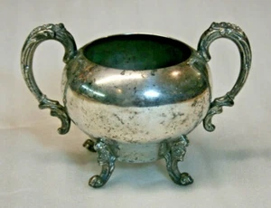 Sheridan Silver On Copper Vintage Sugar Bowl No Lid - Picture 1 of 12