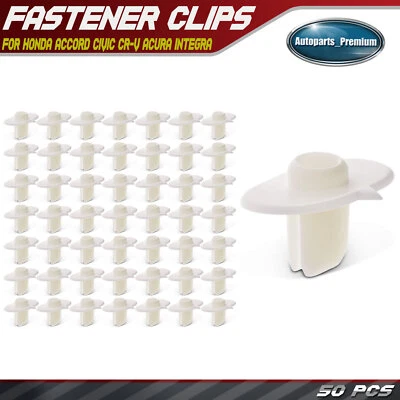 50x Sujetadores de retención de nailon con clip de tuerca de ojal de parachoques para Honda CR-V Acura Foto 1 de 4