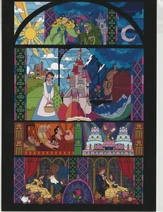 Disney WonderGround Gallery Postcard Beauty & the Beast Live your Story A Taylor - Picture 1 of 2