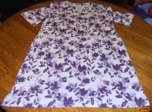 NEW- HANG TEN PROTEZIONE UV/UPF 50+ VIOLA E BIANCO COPRICOSTUME/VESTITO DONNA TAGLIA L - Foto 1 di 6