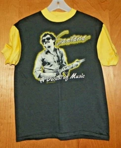 RARA MAGLIETTA CONCERTO NERA CARLOS SANTANA 1979 MARATHON TOUR VINTAGE - Foto 1 di 6