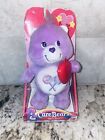 Neuf 2005 Care Bears Share Bear Happy Valentines Day Bear Play Long 7 pouces boîte à peluche