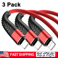 3 Pack Fast Charger Cable Heavy Duty For iPhone 14 13 12 11 XR 8 7 Charging Cord