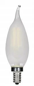3.5 Watt CFC LED Frosted Candelabra Base Lightning Fixture 120V - SATCO-S9869 - Picture 1 of 1