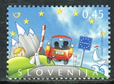 662 - SLOVENIA 2007 - Slovenia`s Entry Into the Schengen Zone - MNH Set - Image 1 of 2