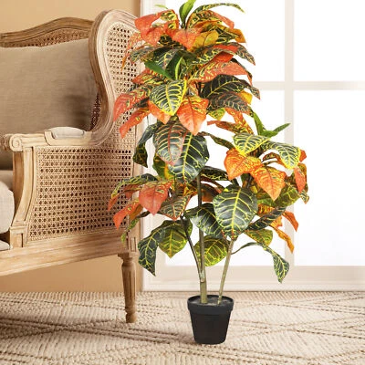 3FT Artificial Fall Tree Small Fake Plants Faux Autumn Tree for Home Decor - Image 1 of 4