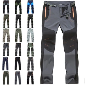 Mens Shell Cargo Trousers Outdoor Hiking Walking Soft Combat Pants Bottoms Work~ - Picture 1 of 27