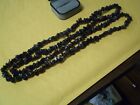 Ladies Black Pinolith Chip Link Necklace       90.7 Grams