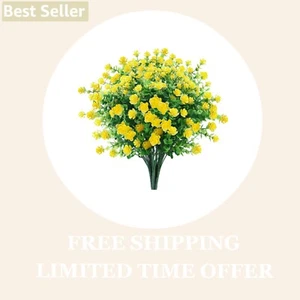 Artificial Flowers Outdoor Faux Flowers Garden Porch Decor UV Resistant 6 Bun... - Picture 1 of 9