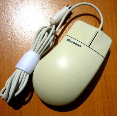 Vintage Microsoft Mouse Port Compatible Mouse 2.1A 63607 2-Button PS/2 - Image 1 of 4