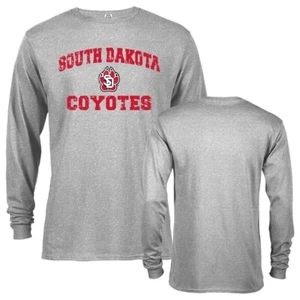 University of South Dakota Retro Distressed Logo T-Shirt Long Sleeve Tee - Picture 1 of 14