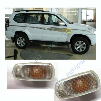 Lámpara marcadora de guardabarros lateral 2 piezas x para Toyota Land Cruiser Prado/KLUGER/PRIUS/RAV4 Foto 1 de 4
