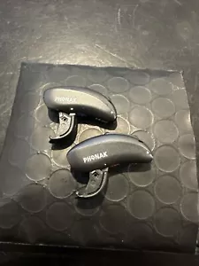 Phonak Audeo P70 312 Hearing Aid RIC BLACK (PAIR) *FACTORY REFURBISHED* - Picture 1 of 3
