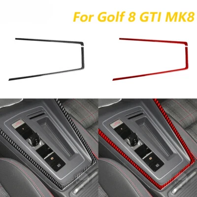 For Volkswagen Golf 8 GTI MK8 2021-2023 Carbon Fiber Center Console Gear Shift - Image 1 of 4