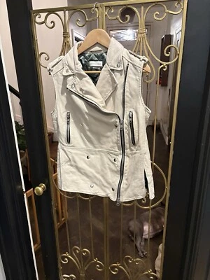 Isabel Marant Etoile Lamb Skin Biker Vest With Zippers Side Slits 36 Oversized  - Image 1 of 4