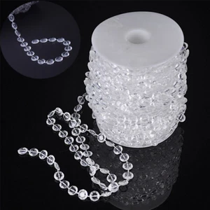 Crystal Beaded Light Diamonds Decoration Garland Wedding Party Strand Acrylic - Picture 1 of 9