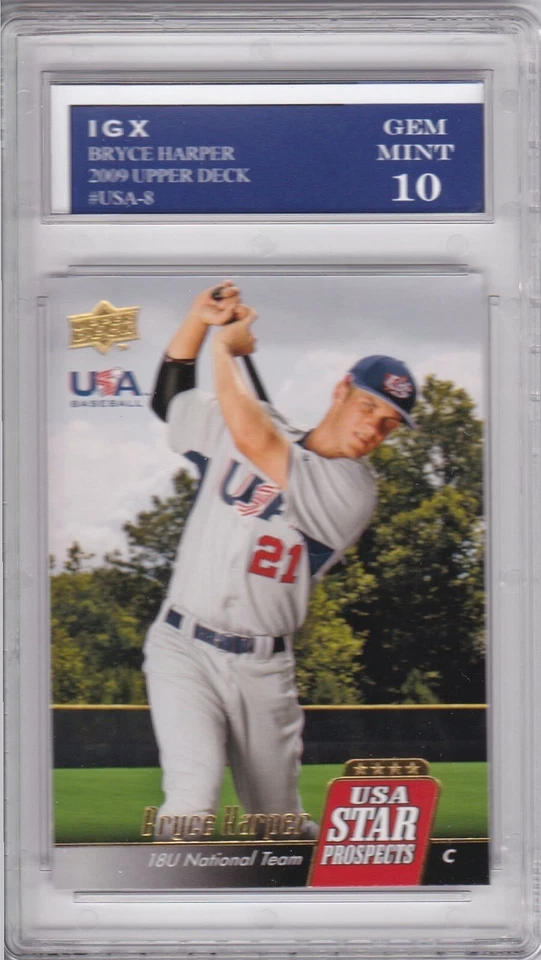 BRYCE HARPER ROOKIE CARD $$ RC 2009 USA Upper Deck GEM MINT 10 Baseball RARE! - Image 1 of 1