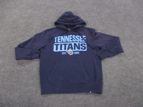 Tennessee Titans Hoodie Sweatshirt Adult S Pullover Blue Logo Graphic Mens Cover