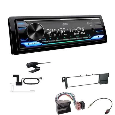 JVC Digital 1-DIN Autoradio DAB+ Bluetooth für BMW 3er 2001-2005 schwarz - Bild 1 von 4