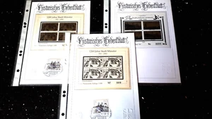 SELLOS "HOJAS CONMEMORATIVAS HISTÓRICAS", 4 hojas limitadas, cuidados - Imagen 1 de 4