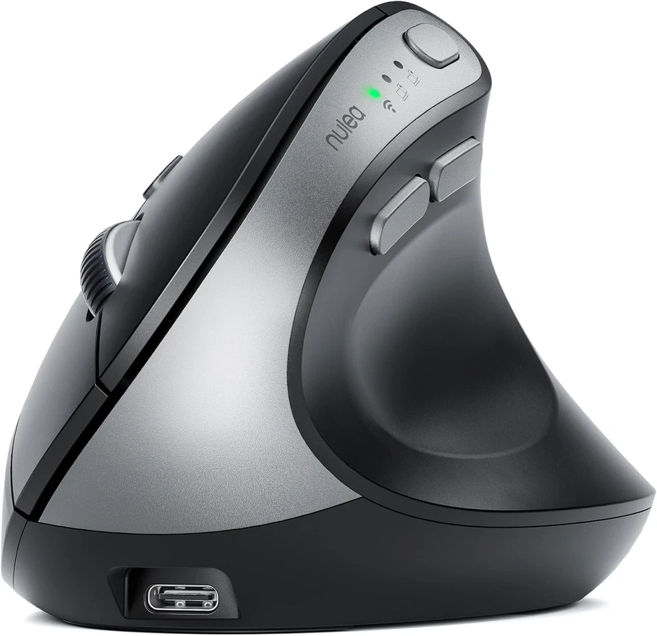 Nulea MD280 Ergonomic Vertical Wireless Mouse - Bluetooth & 2.4G Dual Mode, 4 Ad - Image 1 of 4