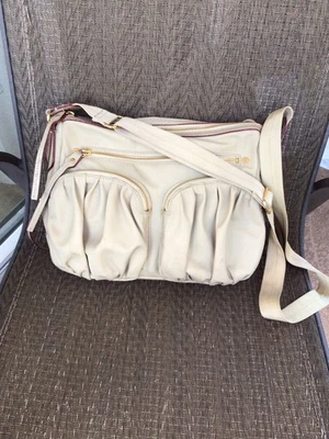 MZ Wallace PAIGE Beige Nylon Crossbody Shoulder Bag - Image 1 of 4