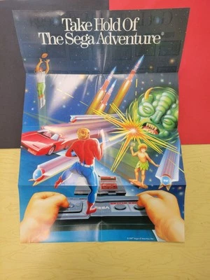 Vintage 1987 Take Hold of the SEGA Adventure Master System Insert Promo Poster - Image 1 of 3