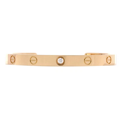 Браслет-манжета Cartier Love с 1 бриллиантом желтое золото 18 карат с бриллиантом - Изображение 1 из 3