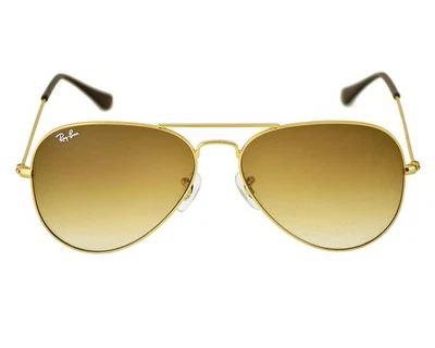 Ray-Ban B3025 Aviator Gradient Gold Frame Light Brown Lenses 58mm Unisex - Image 1 of 4