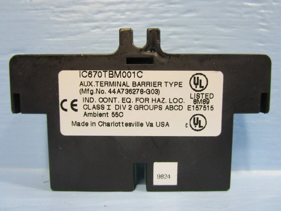 GE Fanuc IC670TBM001C Auxiliary Terminal Barrier Type IC670TBM001 C Aux - Image 1 of 4