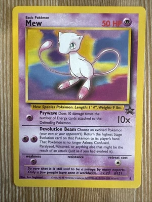 Mew Black Star Promo #8 Pokemon WOTC Promo Card VLP - Image 1 of 2