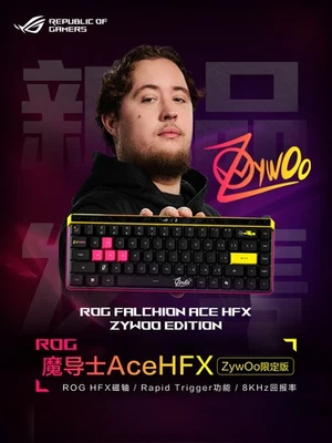 ASUS ROG FALCHION Ace HFX Wired Mechanical Keyboard ZywOo Edition 65% 8KHz - Image 1 of 4