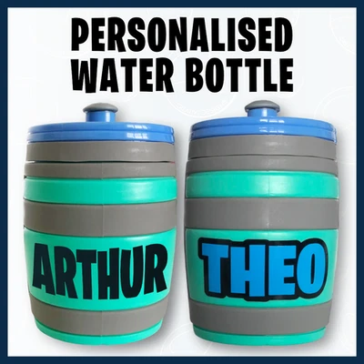 Personalised Chug Jug Style Water Bottle 500ml NEW Gift Gamer Kids Fort Barel