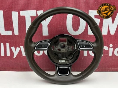 AUDI A4 A5 2013-2017 volante de 3 radios cuero (marrón) OEM 65 millas Foto 1 de 4