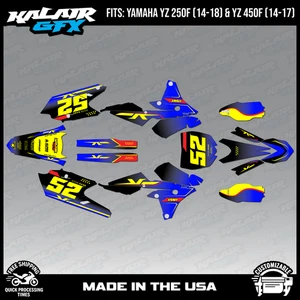 Kit de gráficos para Yamaha YZ250F (2014-2018) y YZ450F (2014-2017) ominous - amarillo - Imagen 1 de 4