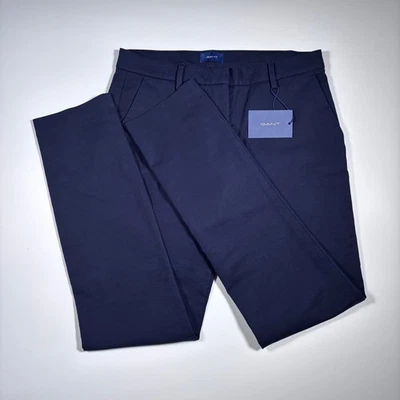Pantalones para mujer Gant clásicos ajustados azul noche talla 14 PVP £95 Foto 1 de 4