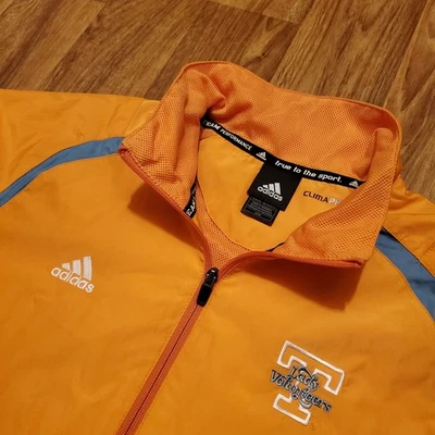 Adidas Tennessee Vols Jacket Women Medium Orange Windbreaker ClimaProof Mint - Image 1 of 4