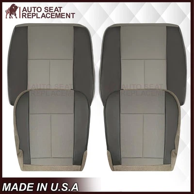 2012年至2021年适用于日产NV1500 2500 3500司机乘客座椅套布灰色 — 第 1/4 张图片